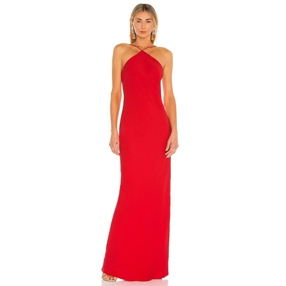 COPY - Amanda Uprichard X REVOLVE Riesling Gown Lipstick Red